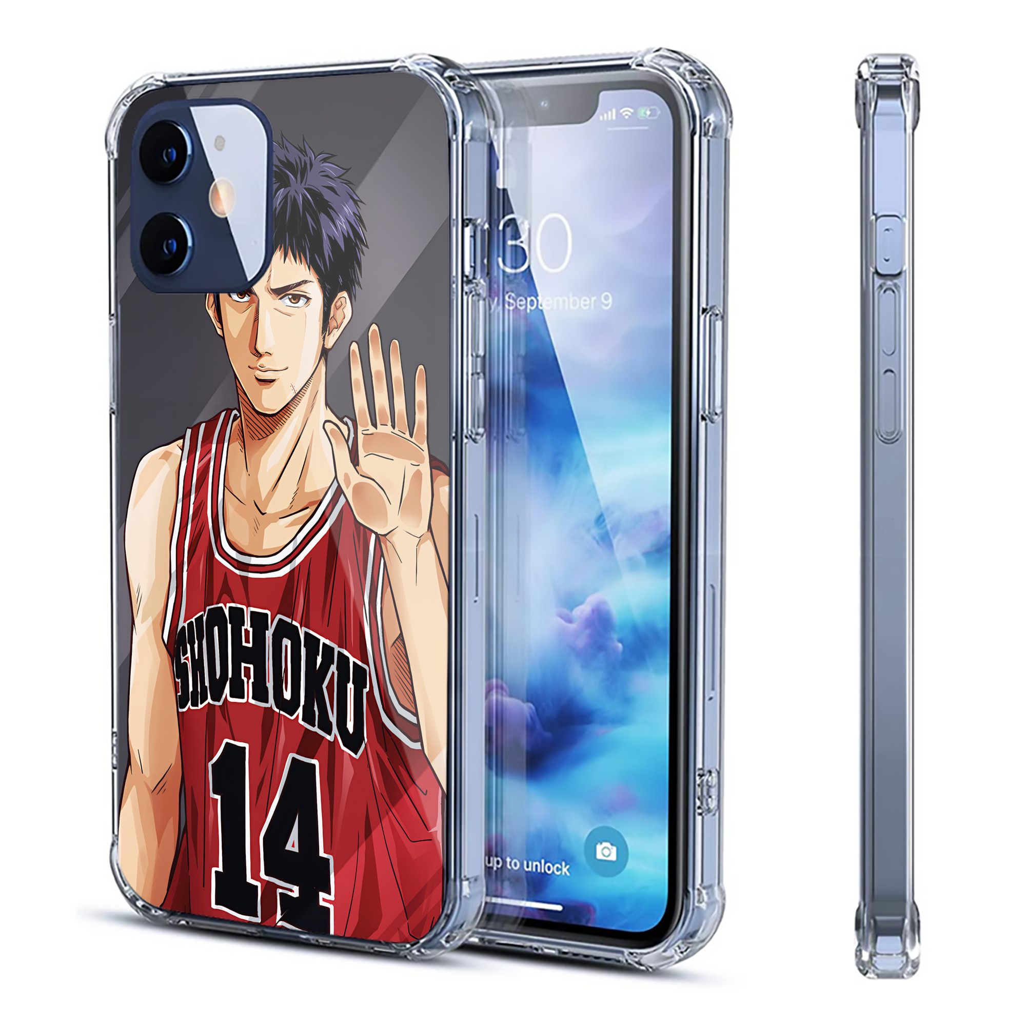 （画像用） SLAM DUNK／スラムダンク 【iPhone 12シリーズ対応】透明スマホケース（クリアソフトケース）